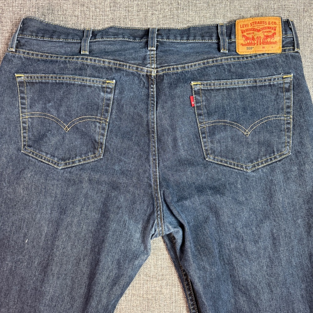 Mens Levi's 559 Relaxed Straight Jeans | Waist 42 | Dark Wash‎ Denim Blue